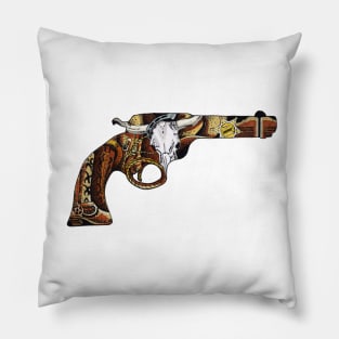 cowboy revolver Pillow