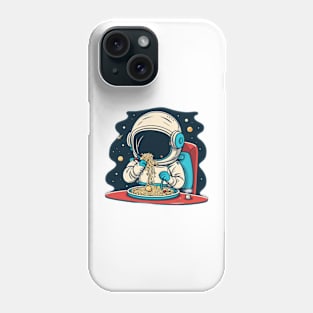 Astronaut eating noodles Phone Case