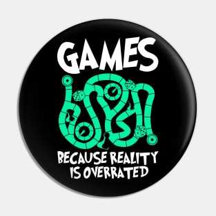 Games Because Reality Is Overrated Pin