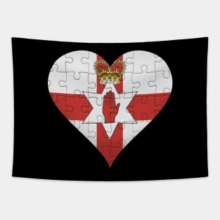 Irish Jigsaw Puzzle Heart Design - Gift for Irish With Northern Ireland Roots Tapestry