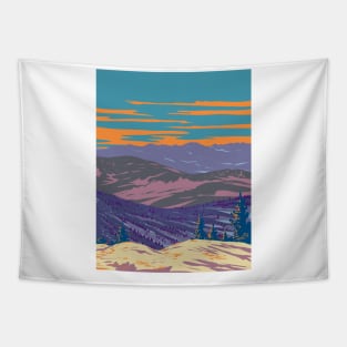 Sandwich Range in White Mountain National Forest New Hampshire USA WPA Art Poster Tapestry