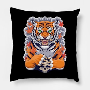 Tiger skull Pillow