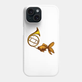 Goldfish blowing french horn Phone Case