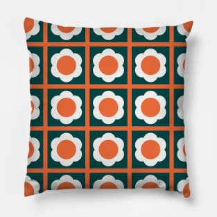 Mayapple Tiles Orange Pillow