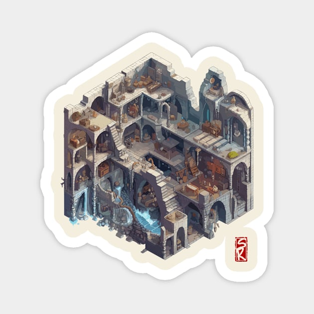 Isometric dungeons Magnet by siriusreno