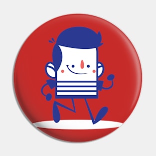 Quirky man Pin