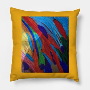 Vibrant comforting color shapes and movement Pillow