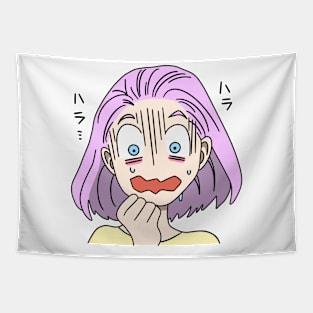 Anime Girl Shocked Tapestry