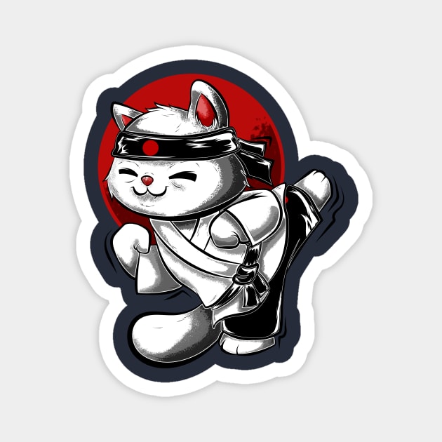 Animal Kungfu cat cute asian culture Magnet by the house of parodies