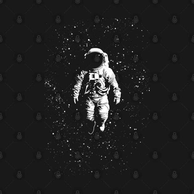 Astronaut on space by Monochromania