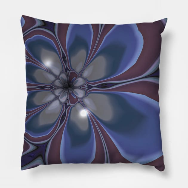 Blue Daisy Pillow by Mistywisp