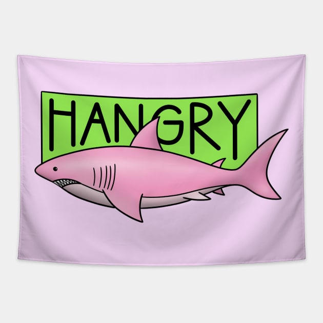 Hangry Shark Pink Tapestry by Christine Parker & Co