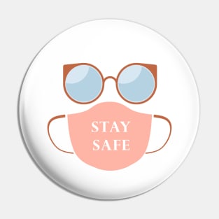 Mask & Goggles - Stay Safe Pin