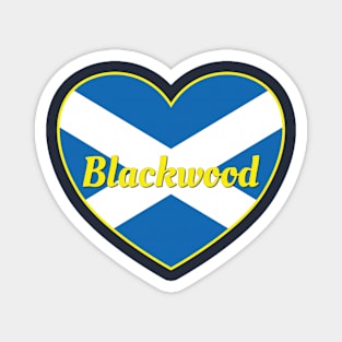 Blackwood Scotland UK Scotland Flag Heart Magnet