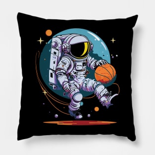 Space Traveller on Distant Planet with Basketball Pillow