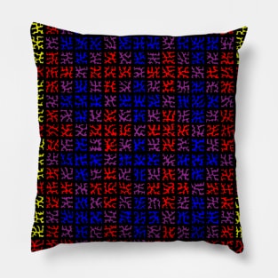 Pixel Pluses and Diamonds Pillow