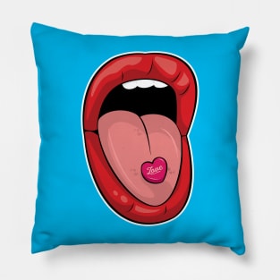 Red Lipstick Love Pill Pillow