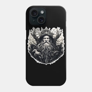 Odin with ravens Midgard ink tattoo Phone Case