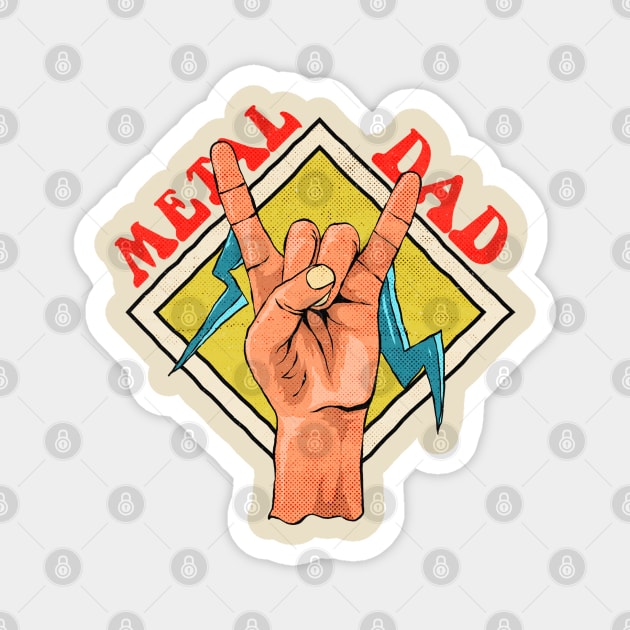 Metal Dad Magnet by Mandegraph