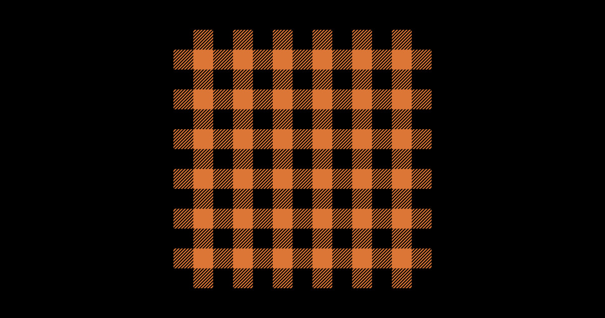 Buffalo Plaid - Orange & Black - Buffalo Plaid - Posters and Art Prints