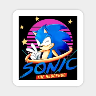 sonic with background black Magnet