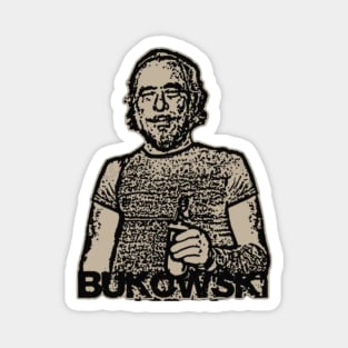 Charles Bukowski Poster - Portrait Sticker Magnet