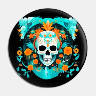 Catrina skull with merilands Pin