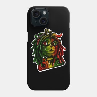 Reggae Cat with Rasta and Music box Colored Art Phone Case