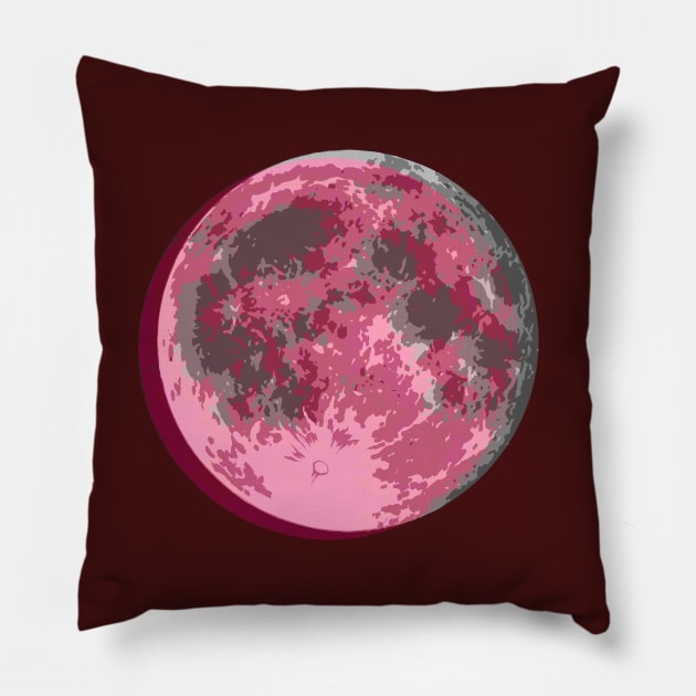 Rose Moon Pillow by Macroart