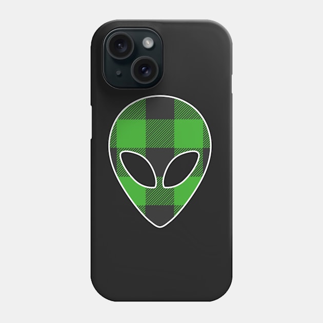 Plaid Alien Phone Case by faiiryliite