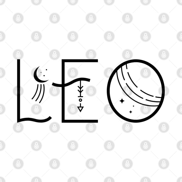 Leo celestial typeography by lilacleopardco