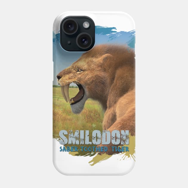 Smilodon Phone Case by Mauro_t_shirts