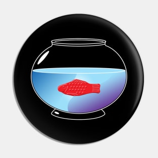 Red Candy Fish Bowl Pin