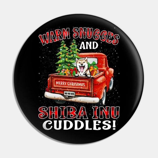 Warm Snuggles And Shiba Inu Cuddles Truck Tree Christmas Gift Pin by intelus