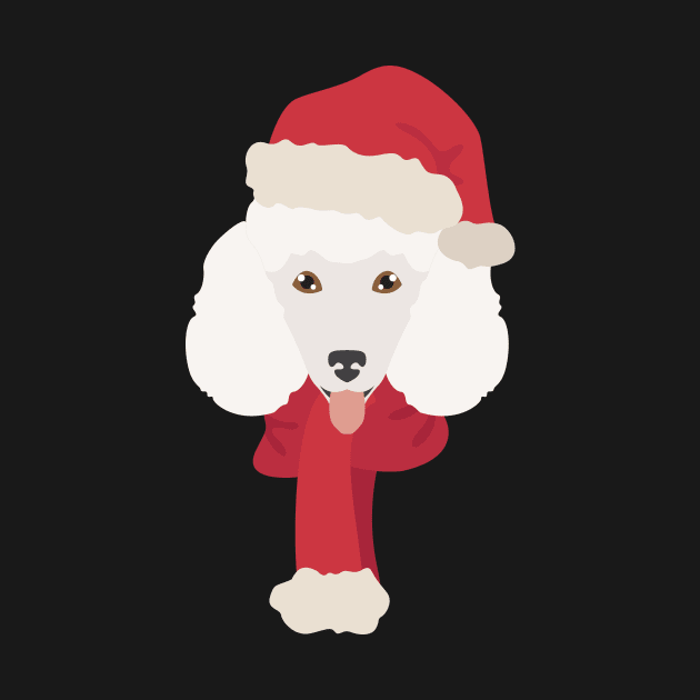 Christmas Poodle Dog Face by JunkyDotCom