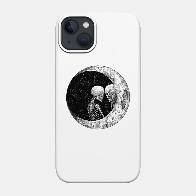To the Moon and Back - Skeletons - Phone Case