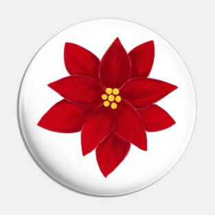 red flower isolated on white Pin