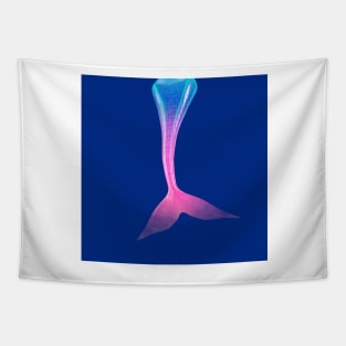 Mermaid tail in pink and blue. Tapestry