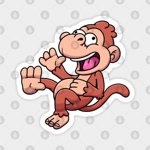 Crazy Laughing Monkey Magnet by TheMaskedTooner