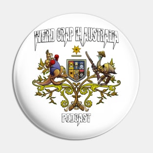 Weird Crap in Australia - Coat of arms (White Text) Pin