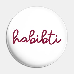 habibti - maroon red Pin