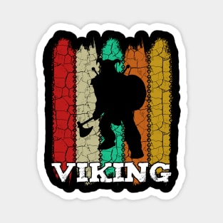 Vikings - Retro Style Viking Vintage Silhouette Magnet