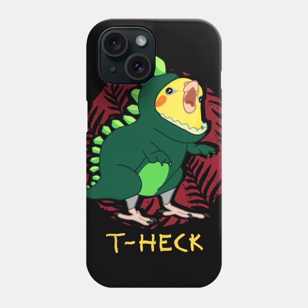 t-heck cockatiel dinosaur Phone Case by FandomizedRose