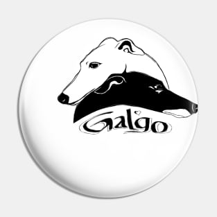 Yin Yang Galgo Dog Pin