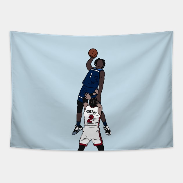 Anthony Edwards "Dunk" on Gabe Vincent Tapestry by rattraptees