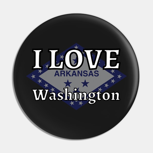 I LOVE Washington | Arkensas County Pin by euror-design