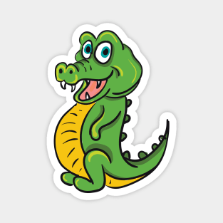 Cute crocodile or alligator cartoon Magnet