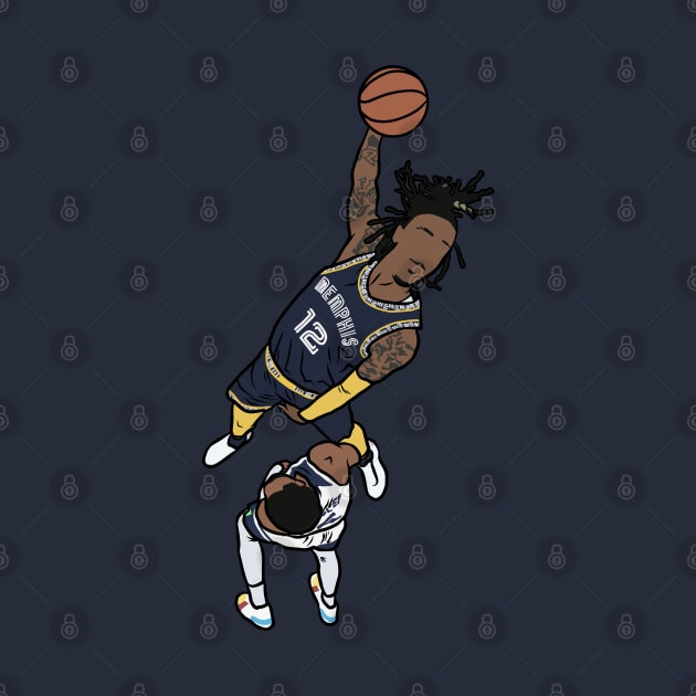 Ja Morant Dunk on Malik Beasley by rattraptees