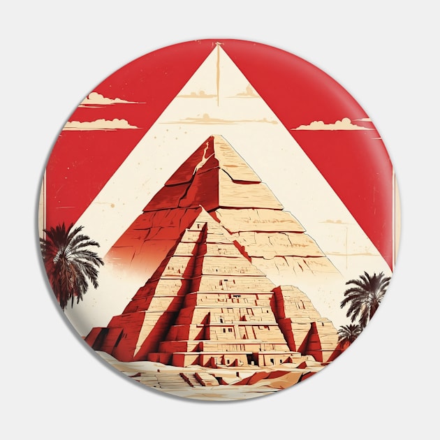 Saqqara Egypt Desert Vintage Poster Tourism Pin by TravelersGems