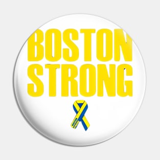 Running Strong And Boston Pin